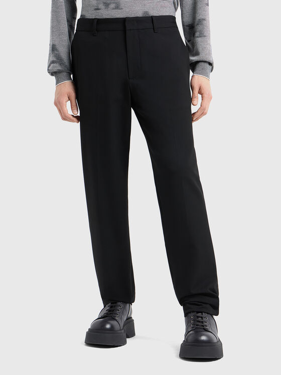 Pantaloni drepți negri - 1