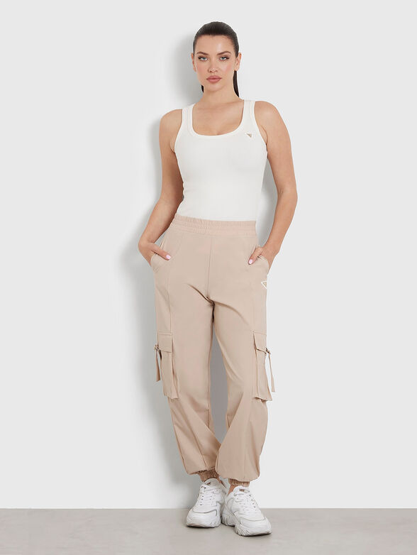 COLETTE beige рibbed top - 2