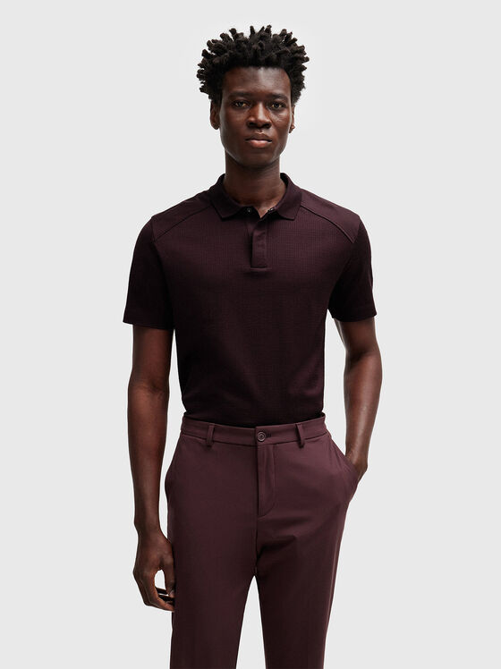 Tricou polo P-PARLAY 207 în burgundy - 1