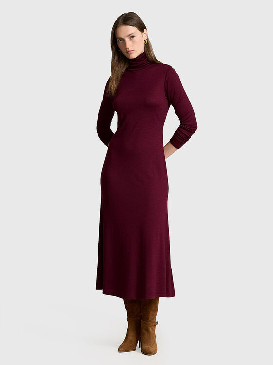Rochie cu guler polo din amestec de lână - 1