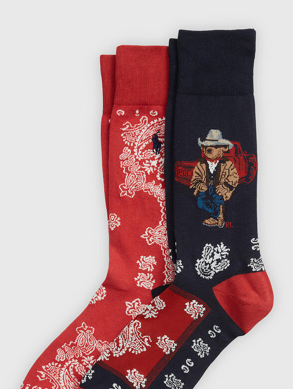 Set of two pairs of socks with paisley motifs - 2