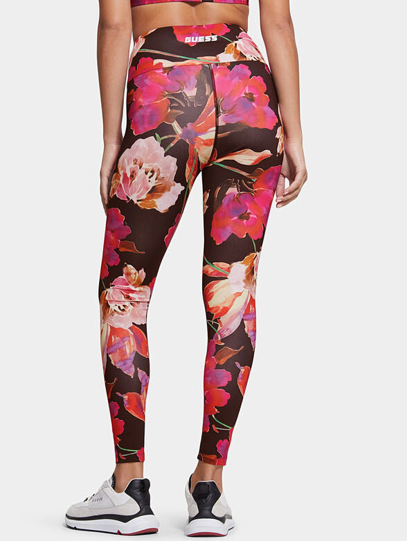 CORINE sports leggings with floral print - 2