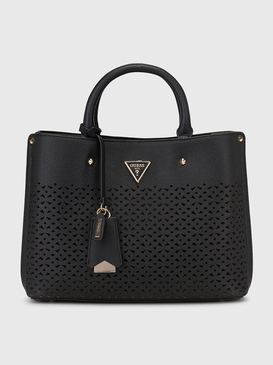 MERIDIAN black tote with with laser cutting - 1