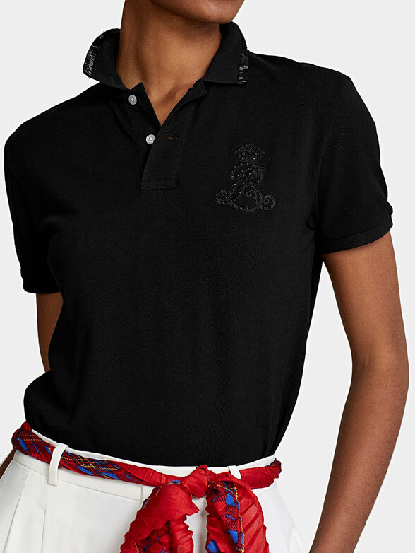 Polo shirt with embroidery and beads - 3