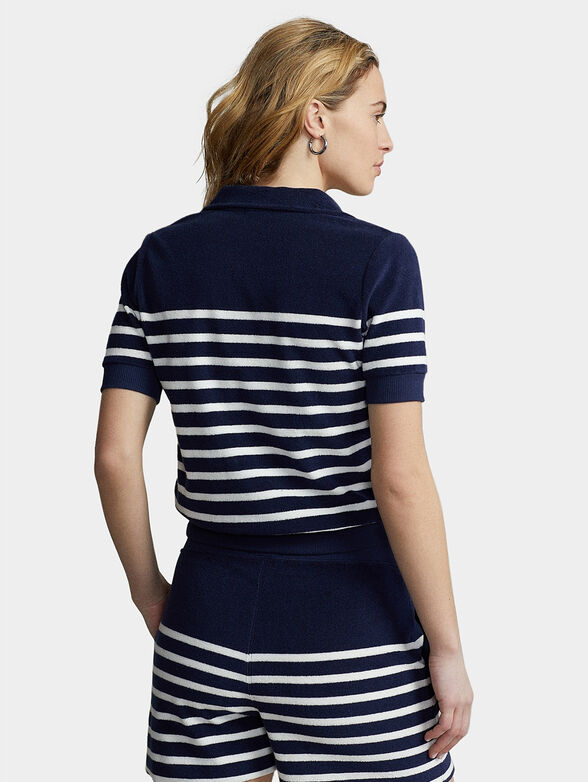 Striped Polo shirt with logo embroidery - 3