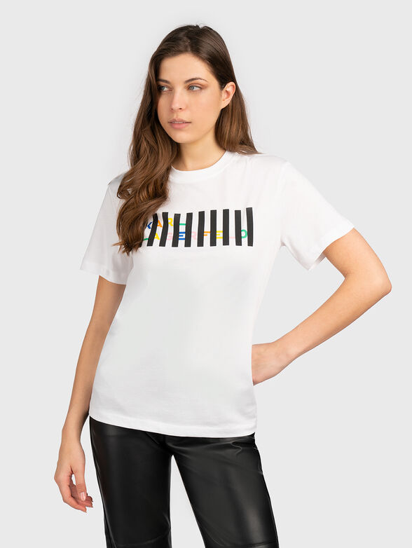 Black T-shirt with logo print - 1