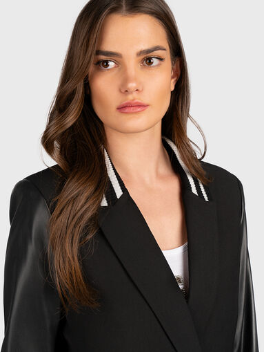 FRANCES black double-breasted blazer - 5