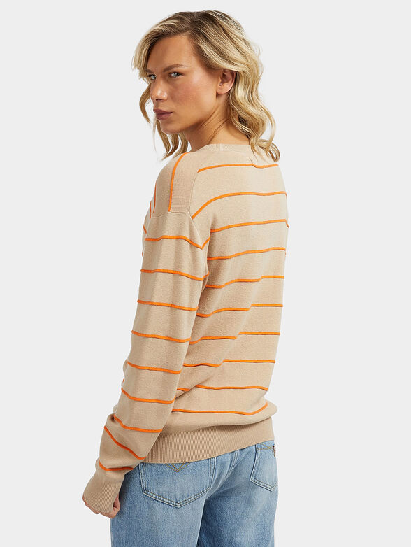 Beige striped sweater - 2