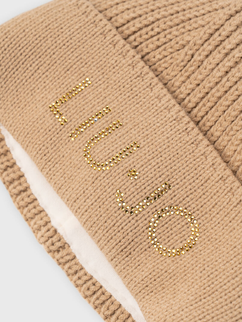 Wool blend hat with logo detail - 3