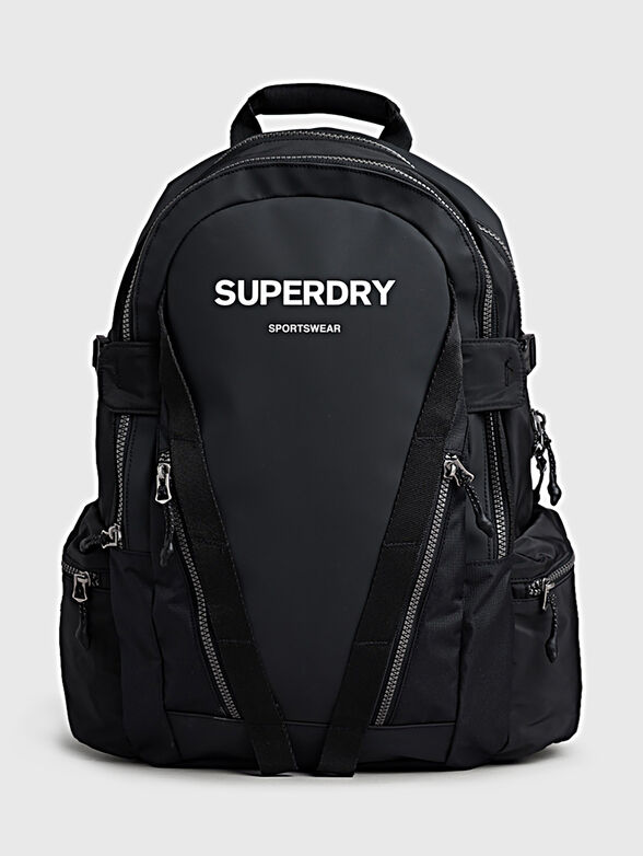 Black backpack with logo detail - 1