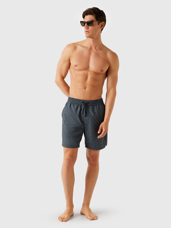 Beach shorts with monogram logo - 4