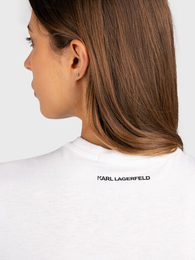 Black T-shirt with logo print - 4