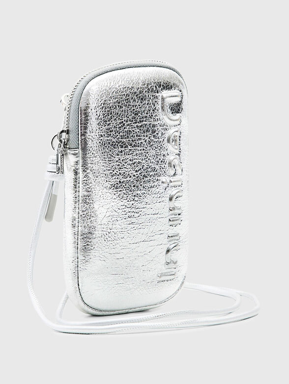 Black phone pouch with logo detail - 4