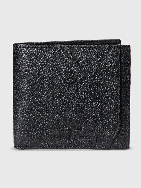 Leather wallet with granular texture - 1