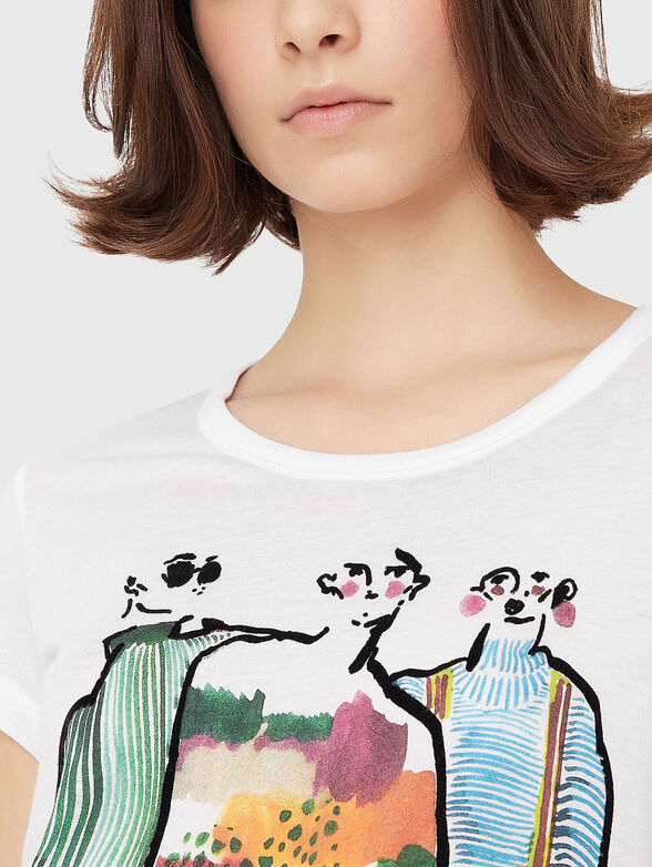 T-shirt with multicolor print - 4
