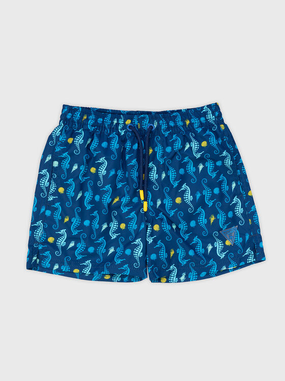 Beach shorts with starfish print - 1