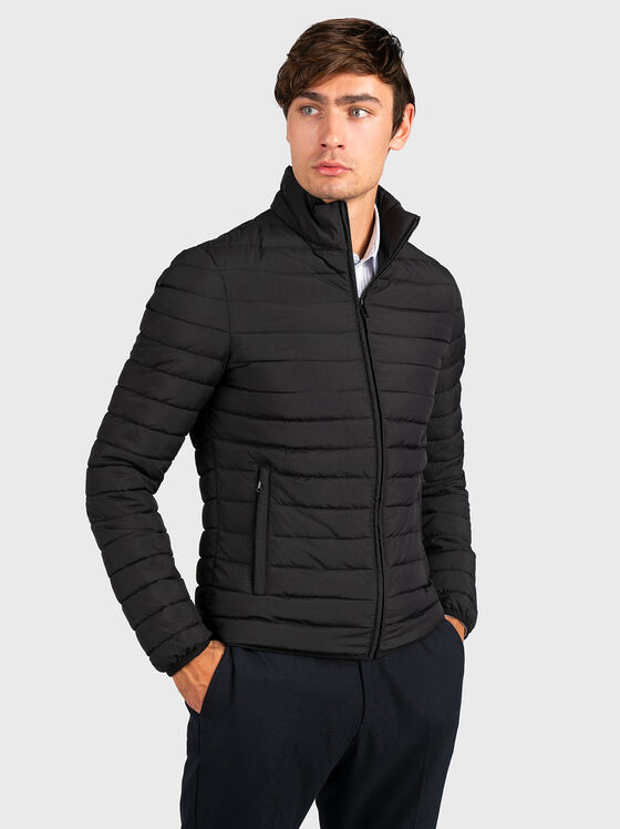 Black quilted jacket - 1