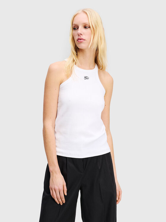 Top din rips elastic cu logo - 1