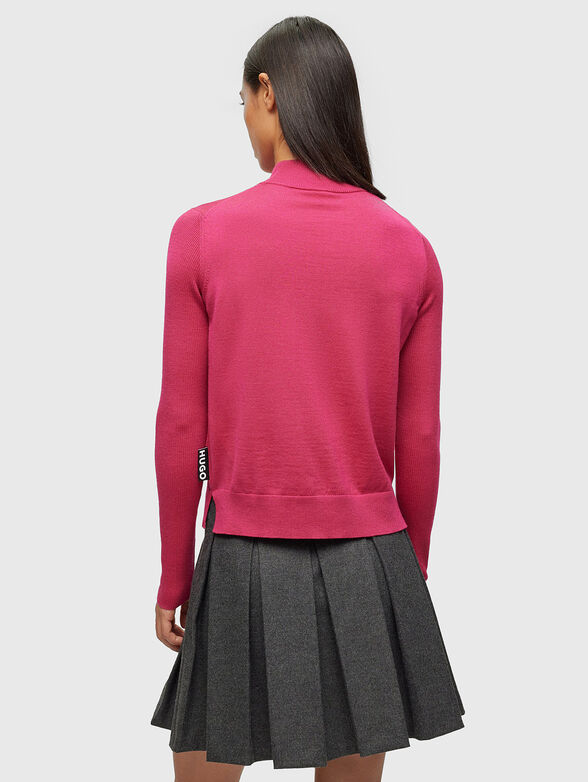 Black sweater with polo collar - 3