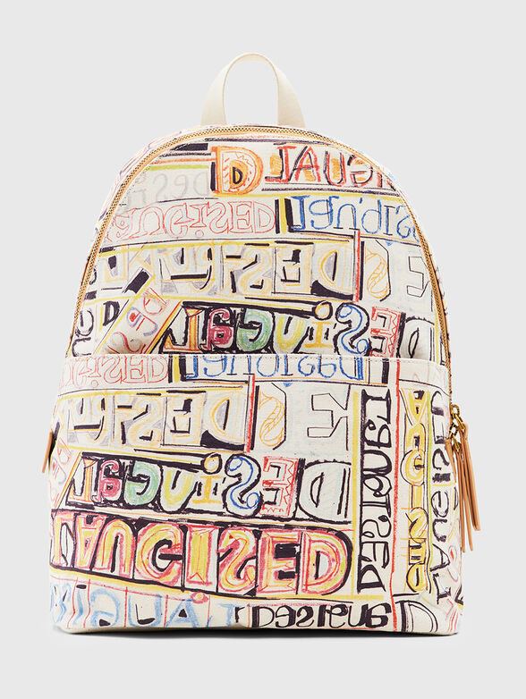 MARI backpack with monogramen print - 1
