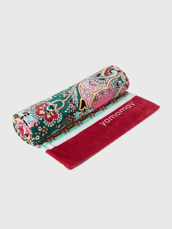 MIRA cotton beach towel with print - 4