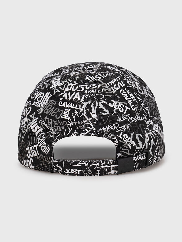 Black hat with art logo print - 2