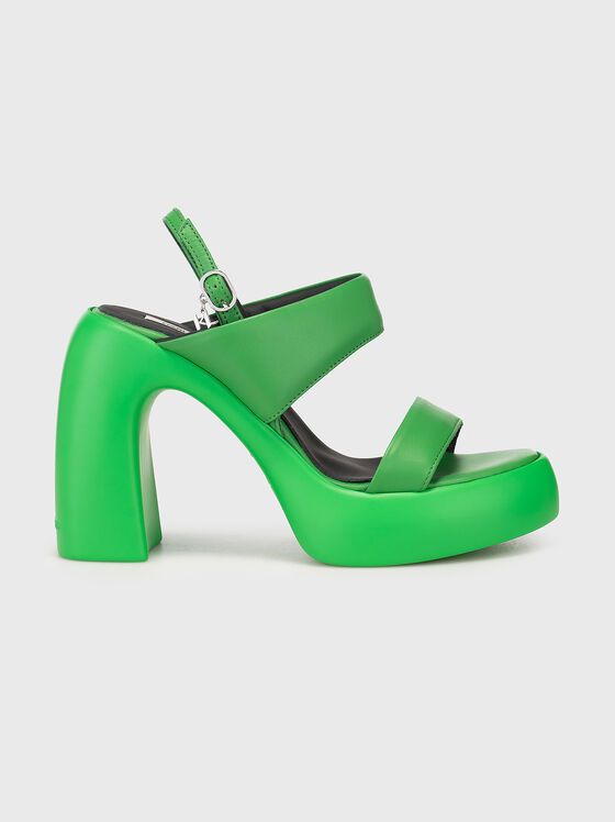 Sandale din piele verzi ASTRAGON - 1