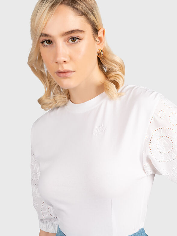 White blouse with puff sleeve - 4