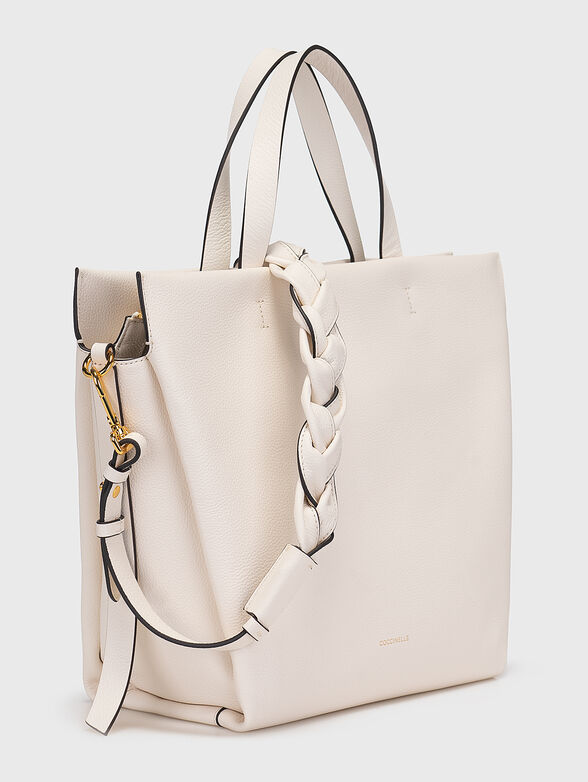 Leather bag with grainy texture - 5