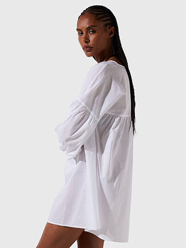 V-neck cotton beach dress - 4