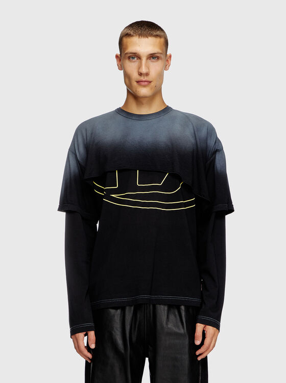 T-BESH-CUT blouse with logo accent - 1