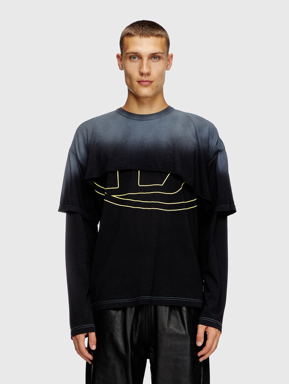 T-BESH-CUT blouse with logo accent - 1
