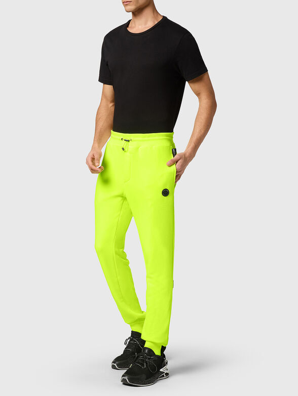 Black sports trousers with logo patches  - 4