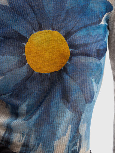 Ribbed floral blouse - 5