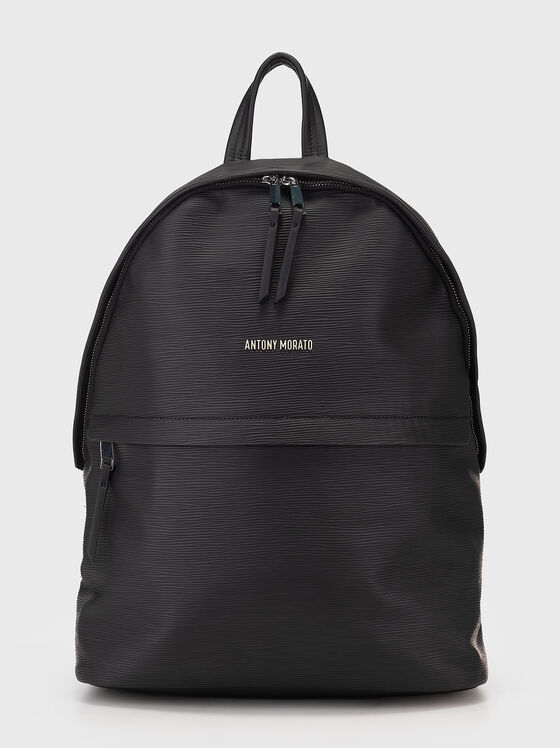 Rucsac negru cu logo accent  - 1