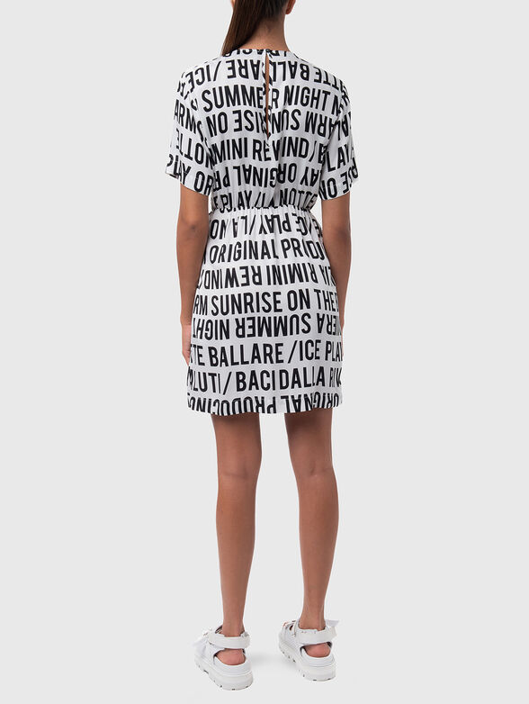 Mini dress with accent print - 2