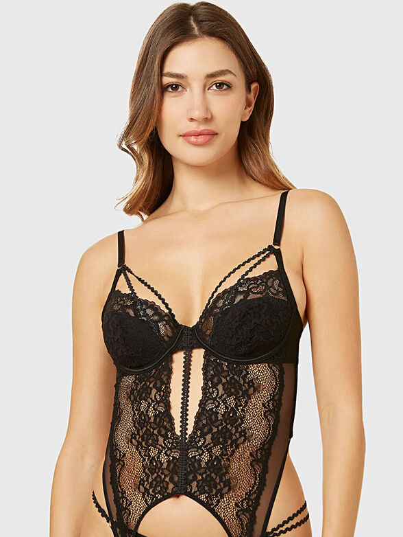 ECLIPSE black corset with lace - 3