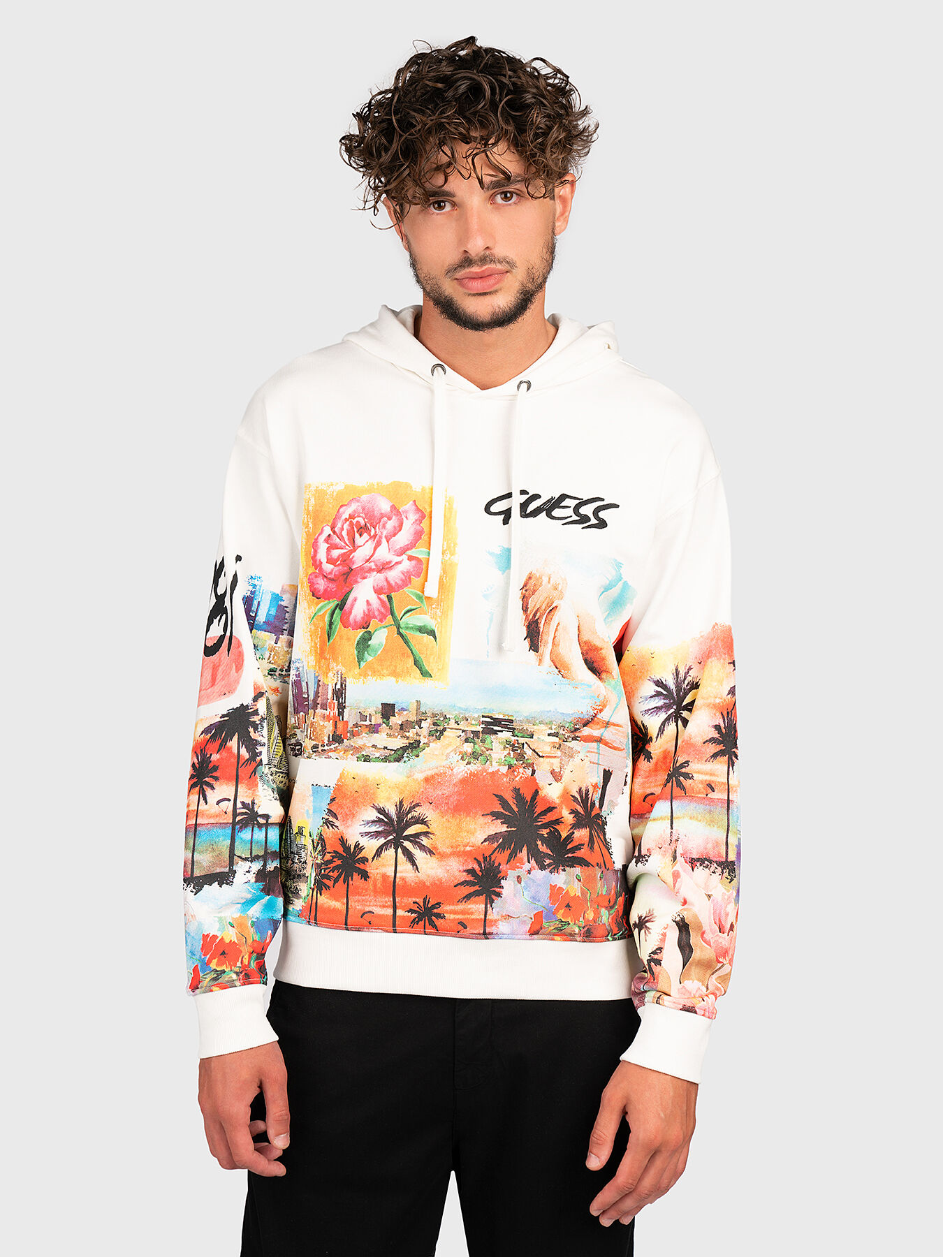 Guess multicolor hoodie 2025