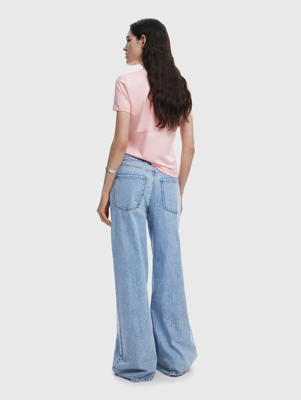 T-shirt in pink with print - 3
