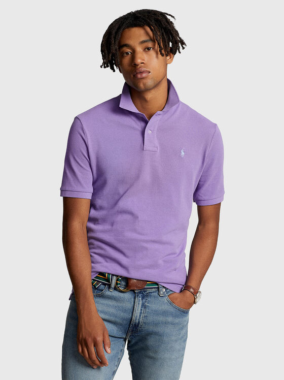 Cotton Polo-shirt with logo accent - 1