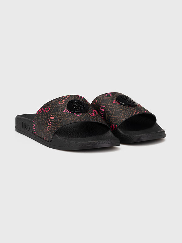 KOS 07 beach slippers with contrasting logo print - 2