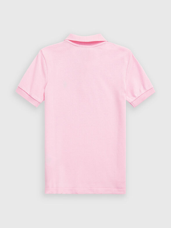 Cotton Polo-shirt in pink - 2