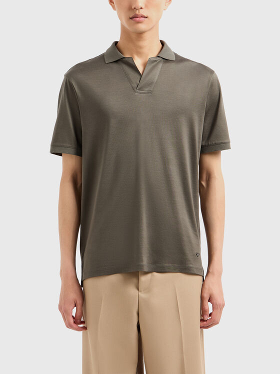 Tricou polo cu detaliu logo  - 1