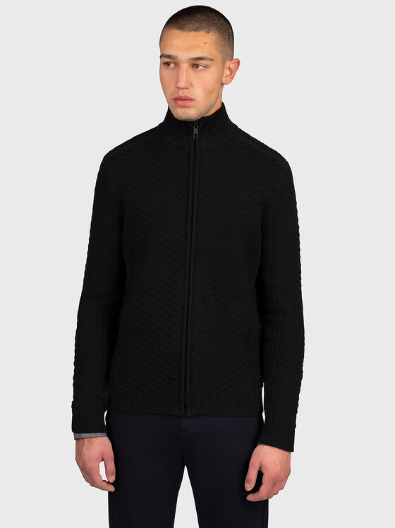 Knitted cardigan with zip - 1