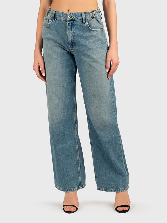 Jeans with high waist and wide legs - 1
