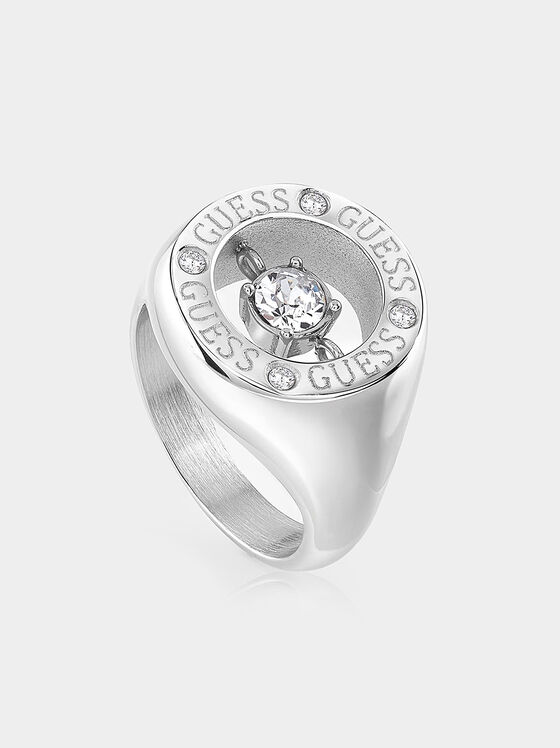 SOLITAIRE ring in silver color - 1