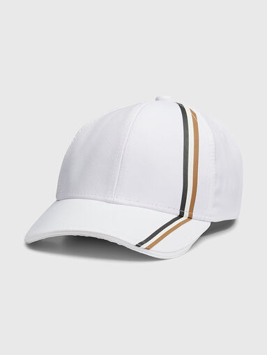White hat with accent stripes - 4
