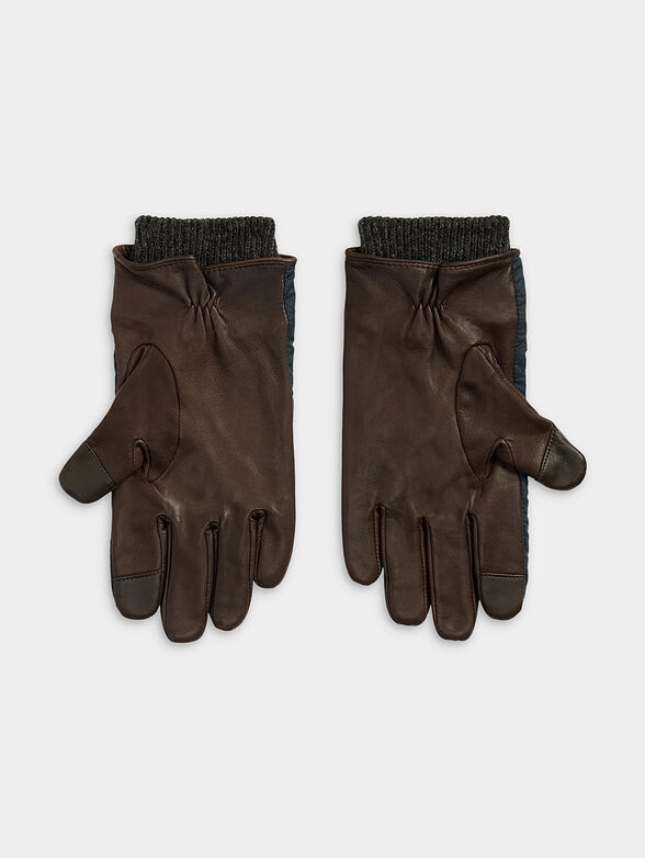 Gloves with quilted effect in blue colour - 2