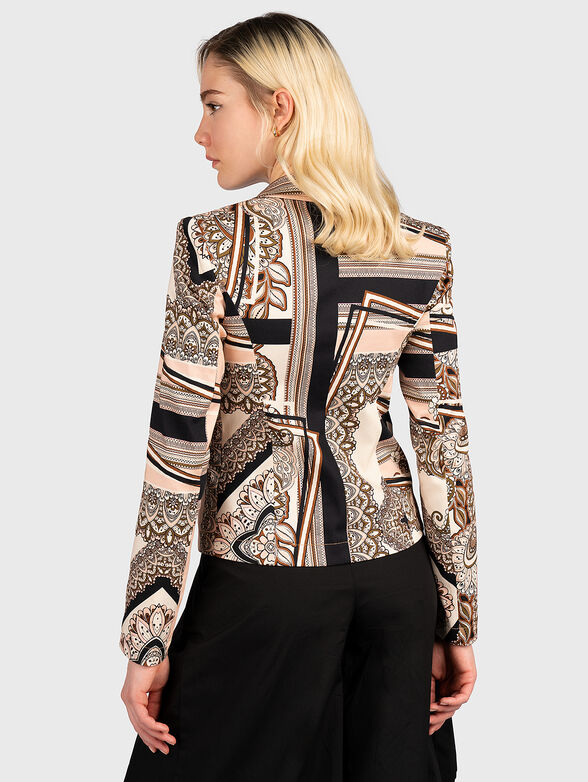 Cropped jacket with multicoloured print - 2