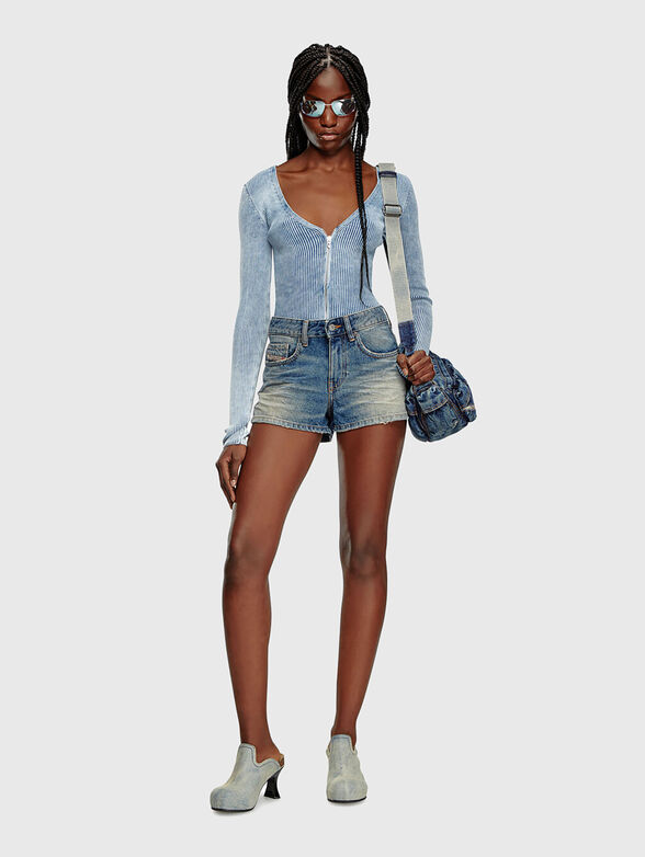 DE-YUBA denim shorts with logo - 4
